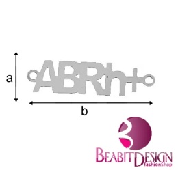 Celebrytka grupa krwi ABRH+ 34x9mm