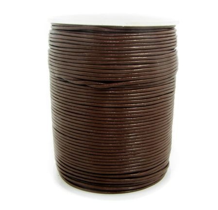 Rzemień naturalny brązowy 2mm (50 metrów)